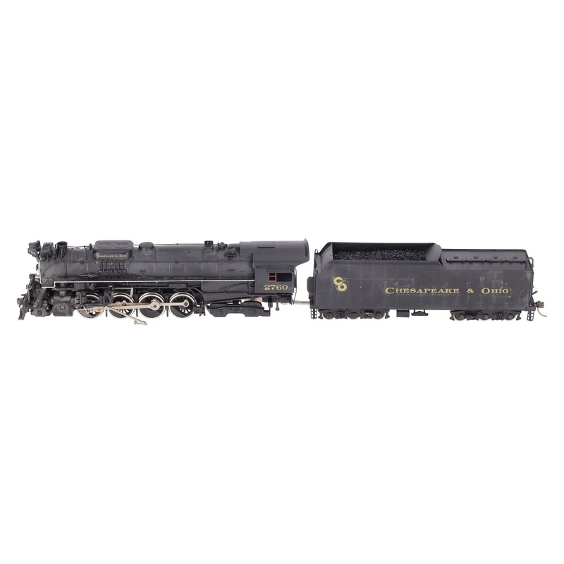 United Models HO Brass Kanawha C&O 2-8-4 Steam Locomotive & Tender -Custom VG