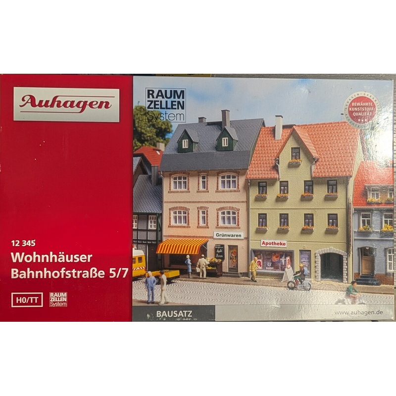 Auhagen 12 345 HO Scale Station Street 5/7 Building Kit