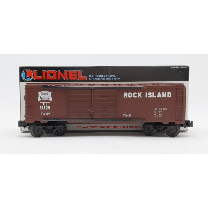 Lionel 6-19232 O Gauge Rock Island Double Door Boxcar #19232 VG/Box