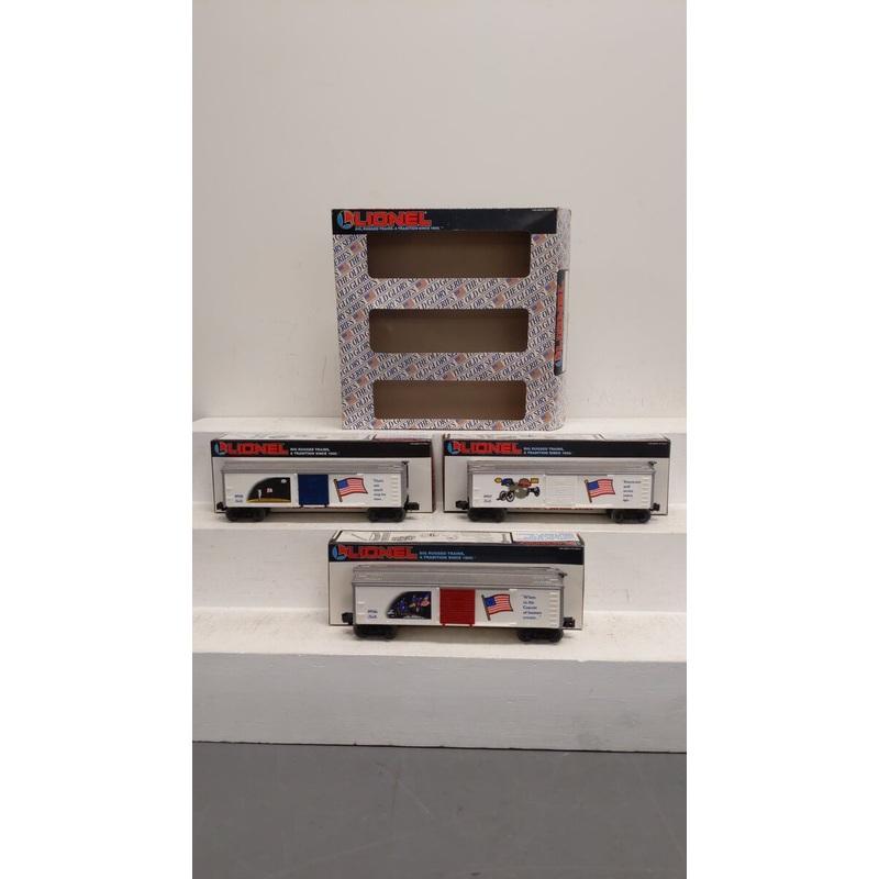 Lionel 6-19599 O Gauge Old Glory Series Boxcars (Set of 3) EX/Box