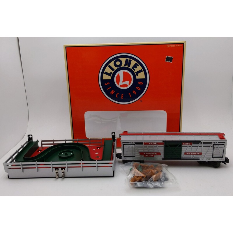 Lionel 6-36704 Animated Reindeer Stockcar & Corral NIB