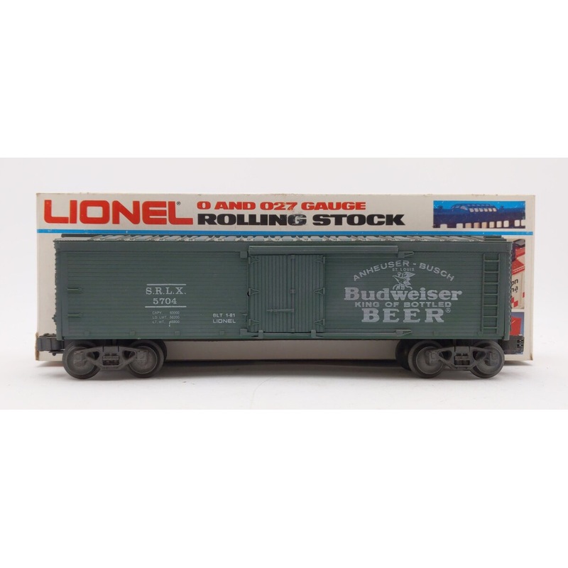 Lionel 6-5704 O Gauge Budweiser King of Bottled Beer Woodside Refrigerator Car EX/Box