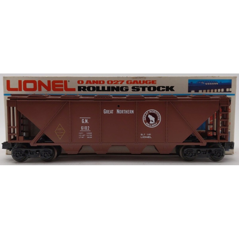 Lionel 6-6102 O Gauge Great Northern 4-Bay Covered Hopper VG/Box