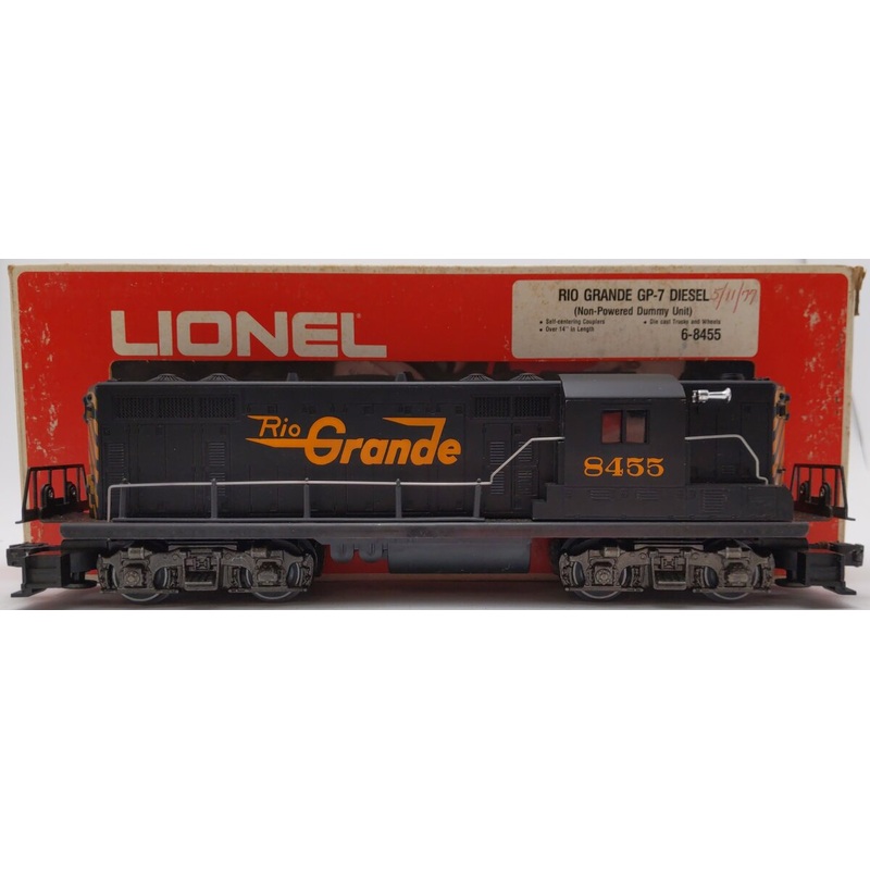 Lionel 6-8455 O Gauge Rio Grande GP-7 Dummy Diesel Locomotive #8455 EX/Box