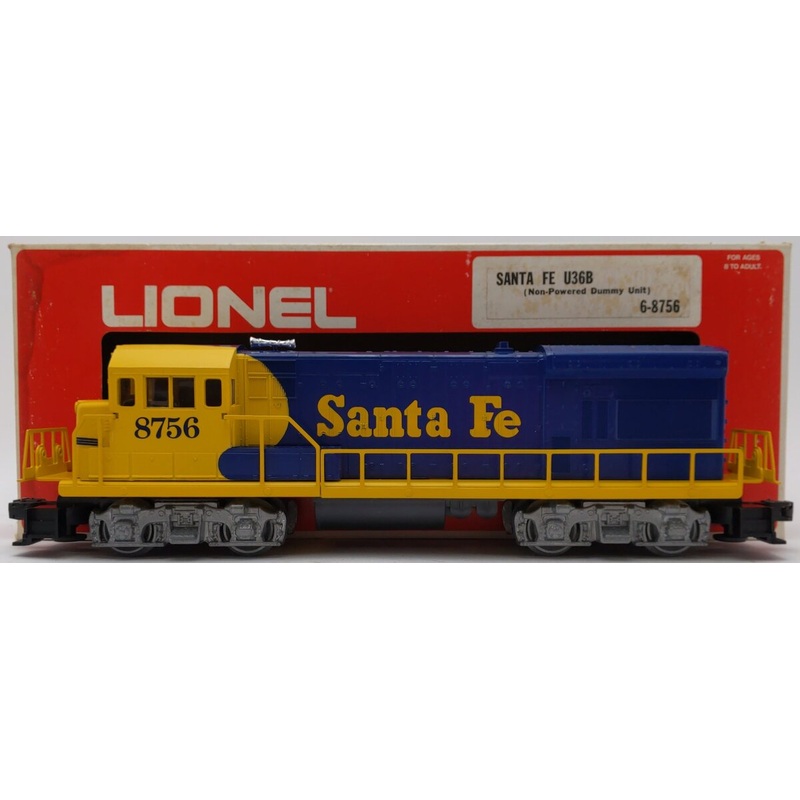 Lionel 6-8756 O Gauge Santa Fe U36B Dummy Unit Diesel Locomotive EX/Box