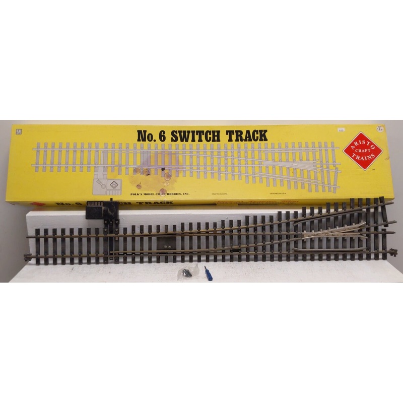 Aristo-Craft 20340 G #6 Stainless Steel Left Hand Switch/Turnout VG/Box