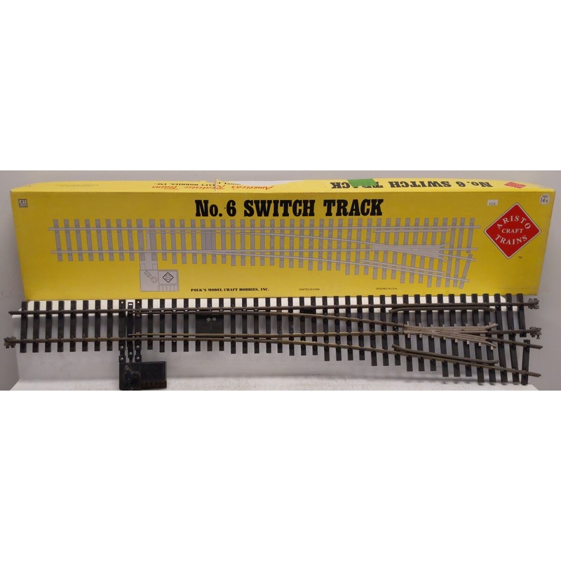 Aristo-Craft 30330 G Gauge #6 Brass Right Hand Manual Switch Turnout VG/Box