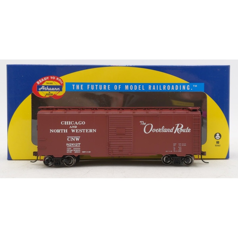 Athearn 70108 HO Chicago & North Western 40′ Youngstown Door Boxcar #82627 LN/Box