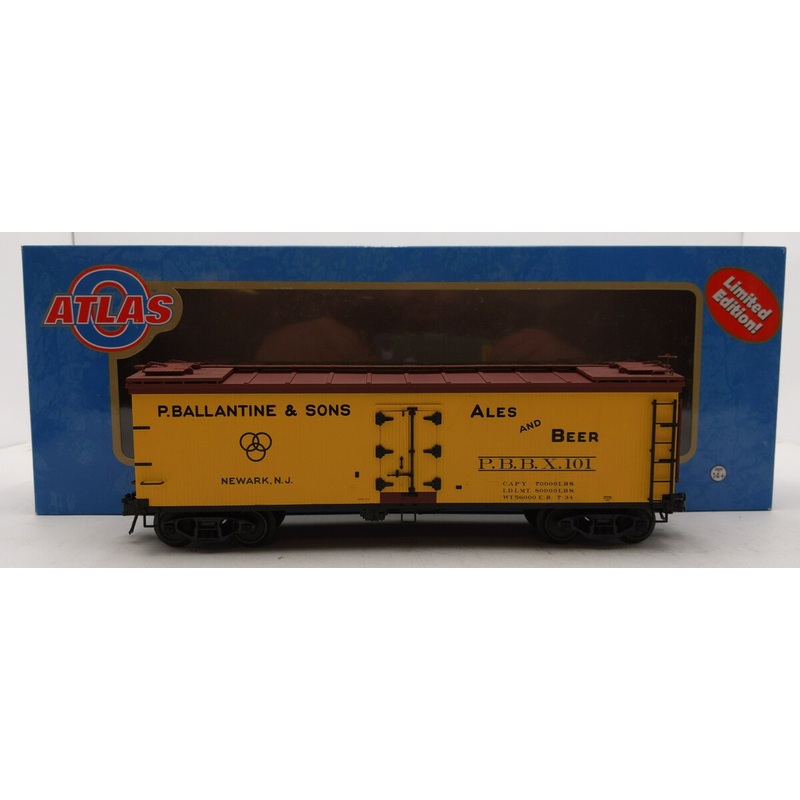 Atlas 8173-1 O Ballantine Beer 0′ Rebuilt Wood Reefer #101 (3-Rail) LN/Box