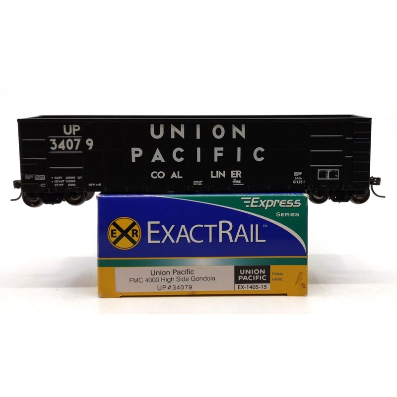 ExactRail EX-1405-15 HO Scale Union Pacific FMC 4000 High Side Gondola #34079 NIB