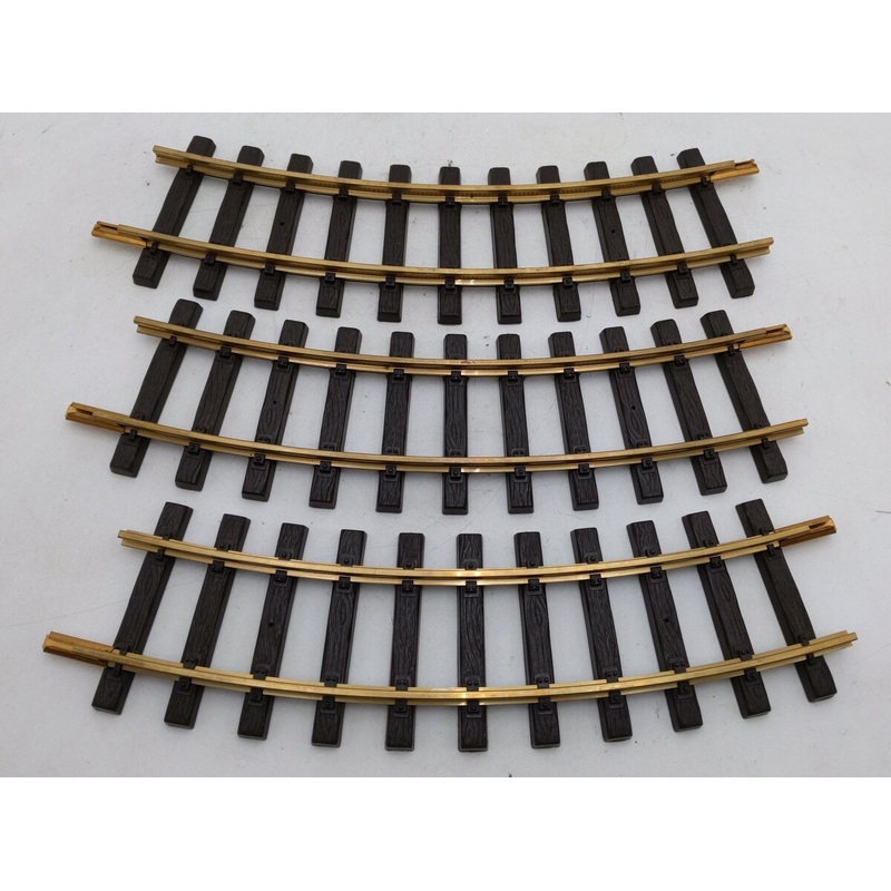 LGB 1100 G Scale 30 Degree Curved Track Sections (3) EX