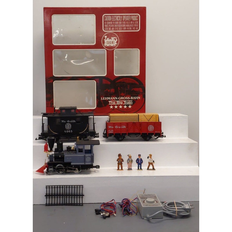 LGB 20087 G Scale Rio Grande American Heritage Steam Train Set with No Tracks EX/Box