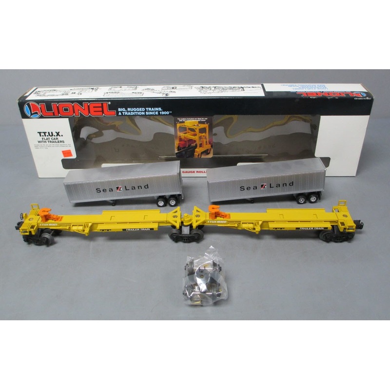Lionel 6-16322 O Gauge TTUX Flatcar with 2 Sealand Trailers #16321, #16322 LN/Box