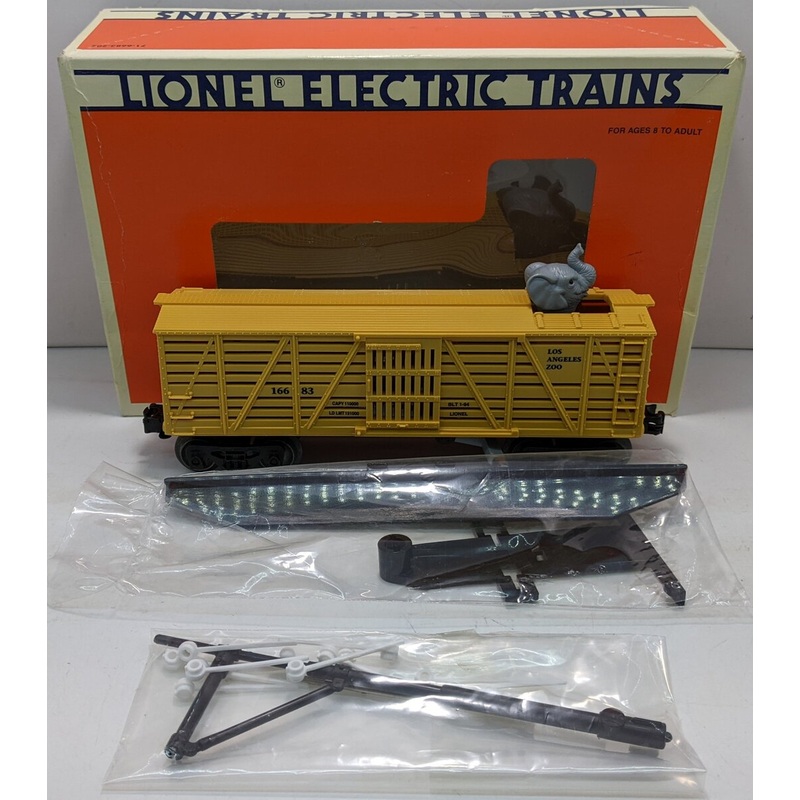 Lionel 6-16683 O Gauge Los Angeles Zoo Operating Elephant Car LN/Box
