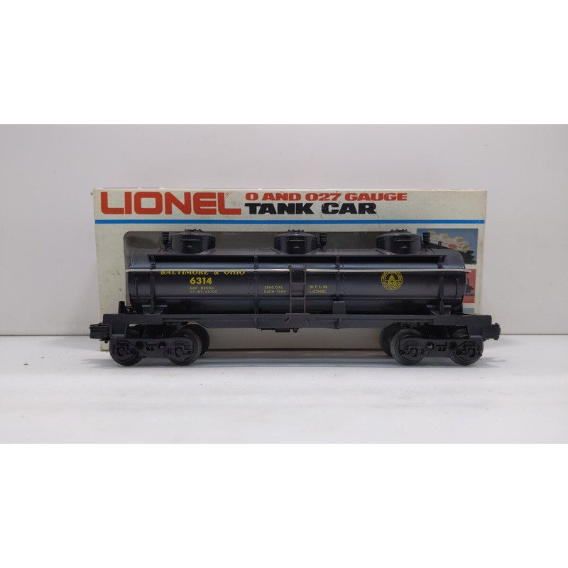 Lionel 6-6314 O Gauge Baltimore & Ohio Triple Dome Tank Car EX/Box