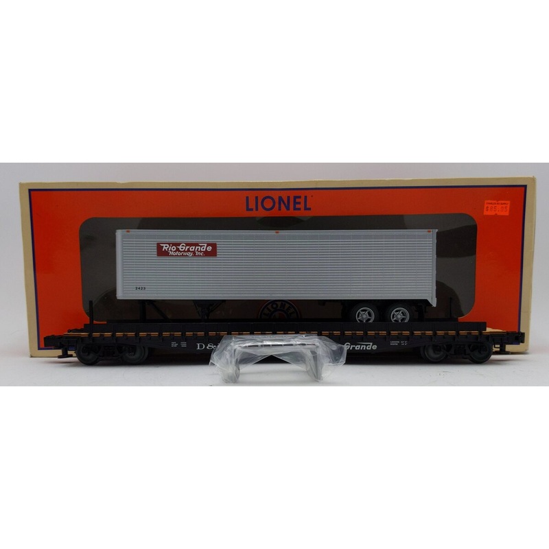 Lionel 6-82842 O Great Northern Flatcar W/ 40′ Trailers EX/Box