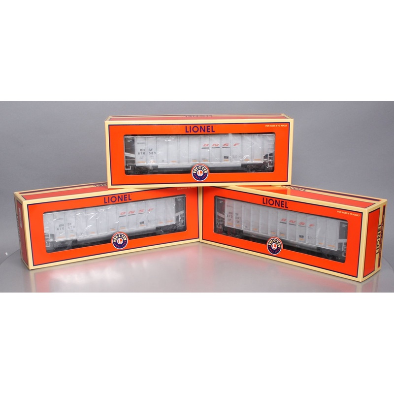 Lionel 6-17482 O Gauge BNSF Bathtub Gondolas (Pack of 3) LN/Box