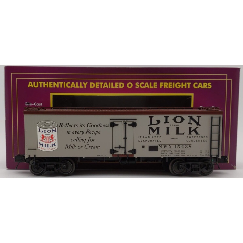 MTH 20-94437 O Lion Milk 36′ Woodsided Reefer Car #15738 LN/Box