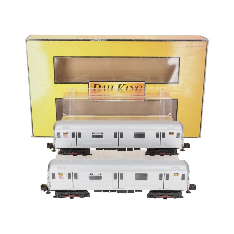 MTH 30-2671-3 O MTA R62 Subway Set Add-On Non-Powered Set (Set of 2) EX/Box