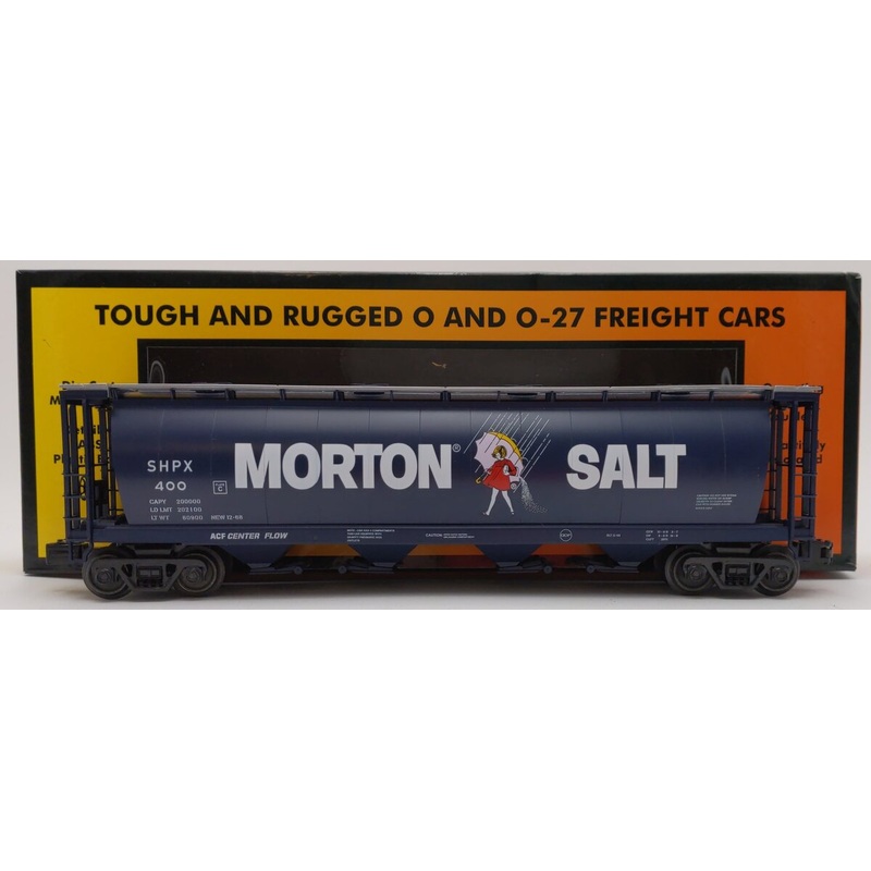 MTH 30-75706 O Morton Salt 4-Bay Cylindrical Covered Hopper #400 EX/Box
