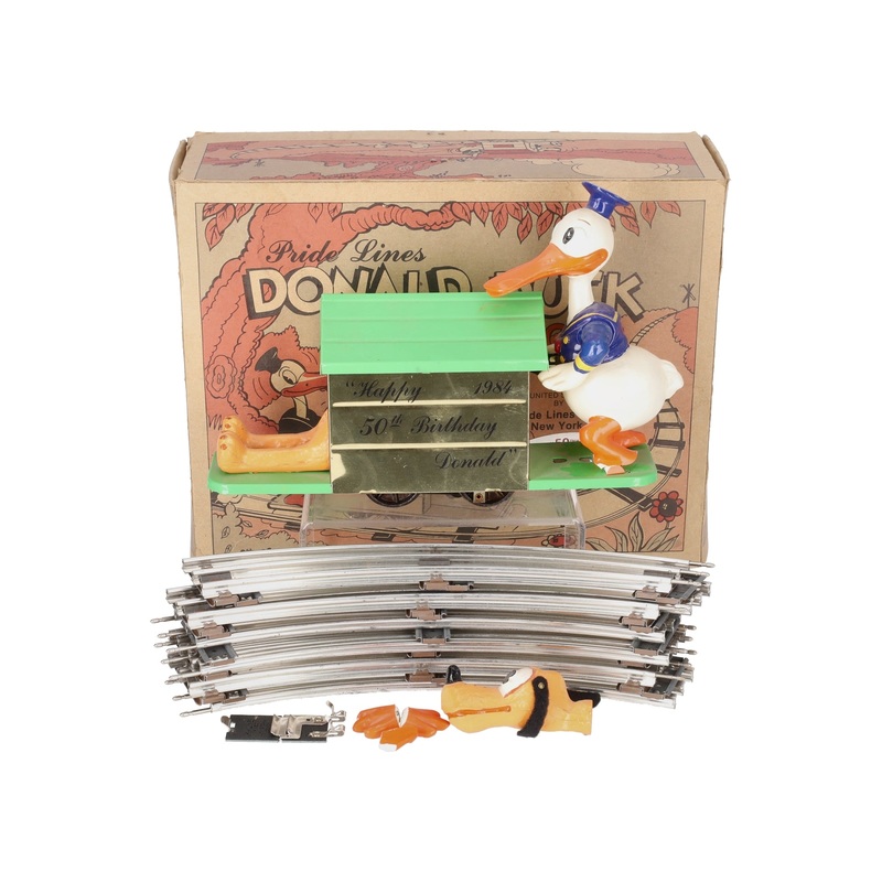 Pride Lines 1107 Disney Happy 50th Birthday Donald Handcar VG/Box