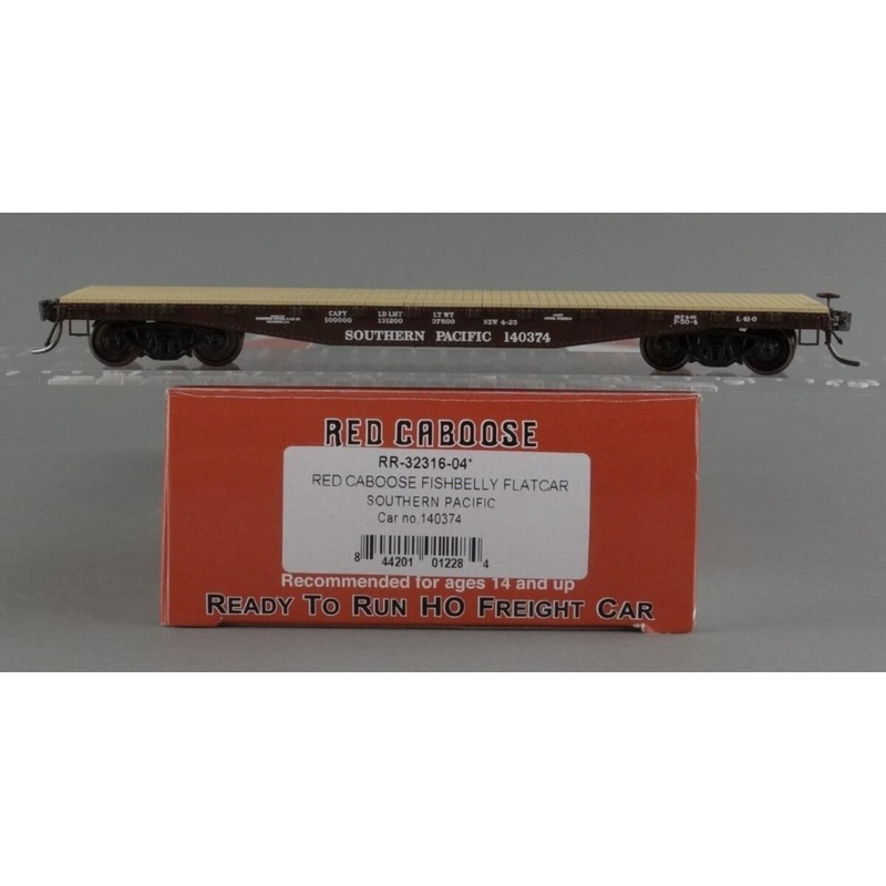 Red Caboose RR-32316-04 HO Southern Pacific Fishbelly Flat Car # 140374 NIB