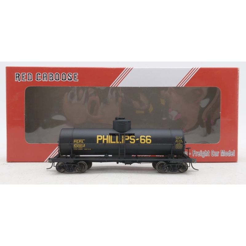 Red Caboose RR-33046-17 HO Phillips-66 103W 10K Gallon Welded Tank Car #20013 EX/Box