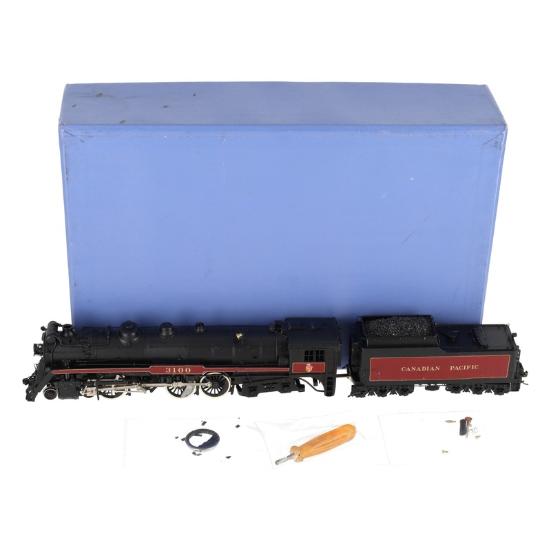 Van Hobbies HO BRASS CPR 4-8-4 K-1a Steam Loco & Tender #3100 – Painted VG/Box