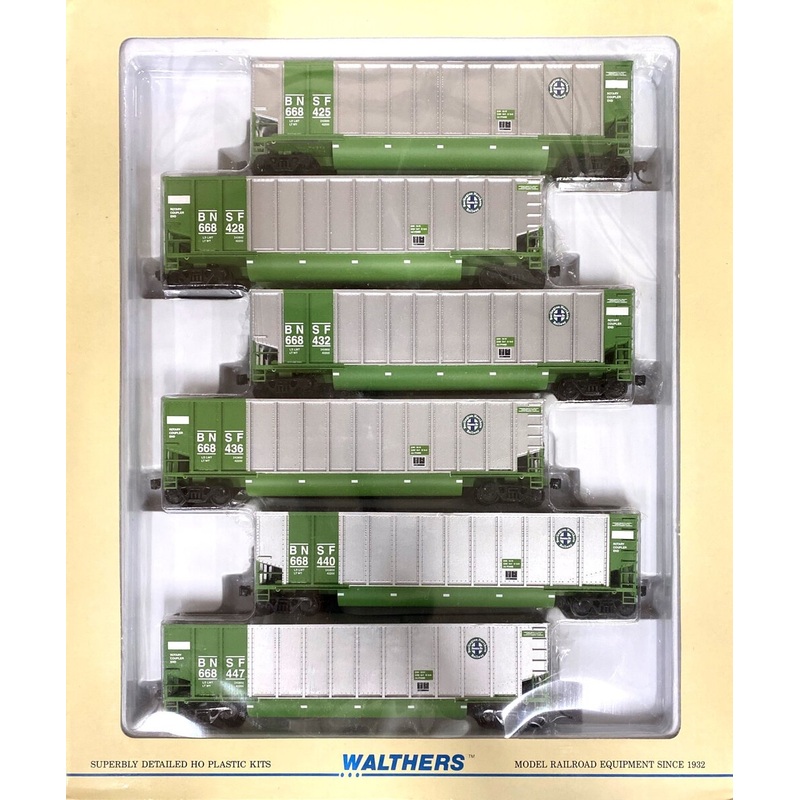 Walthers 932-5319 HO Scale Burlington Northern Santa Fe Bethgons (Pack of 6) NIB