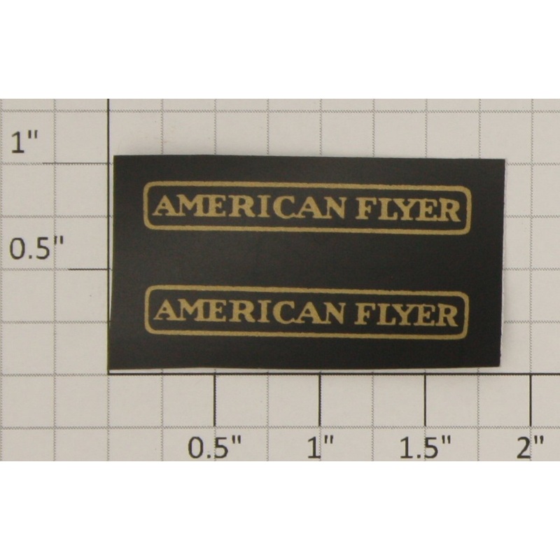 American Flyer 4331-14 Black/Gold American Flyer Sticker Decal (Set of 2)