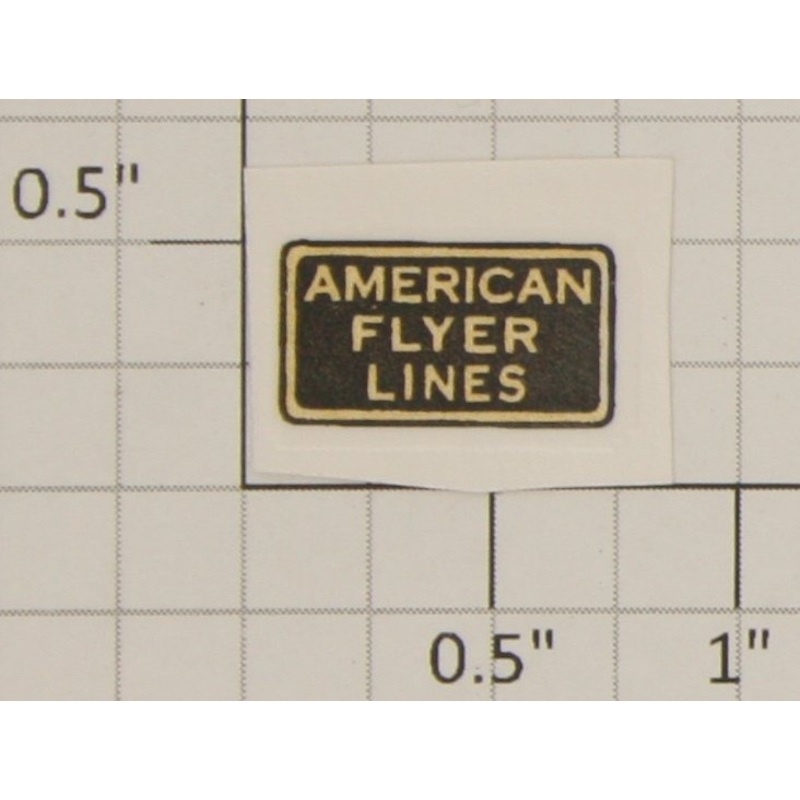 American Flyer 500-24 Black and Gold American Flyer Lines Water-Soluble Decal