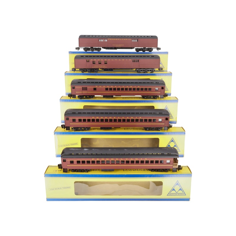 American Models HW8009 S PRR 72 High-Rail Heavyweight Passenger Car (Set of 5) LN/Box