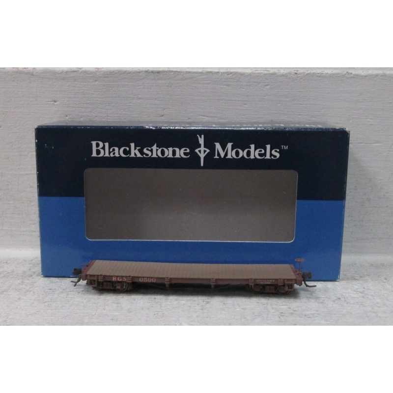 Blackstone Models 340304W HOn3 RGS 30 Foot Flatcar #0500 – Weathered NIB