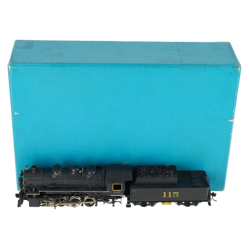 Lambert 0242 HO BRASS Custom C&O C-15-A 0-8-0 Steam Locomotive & Tender #115 EX/Box