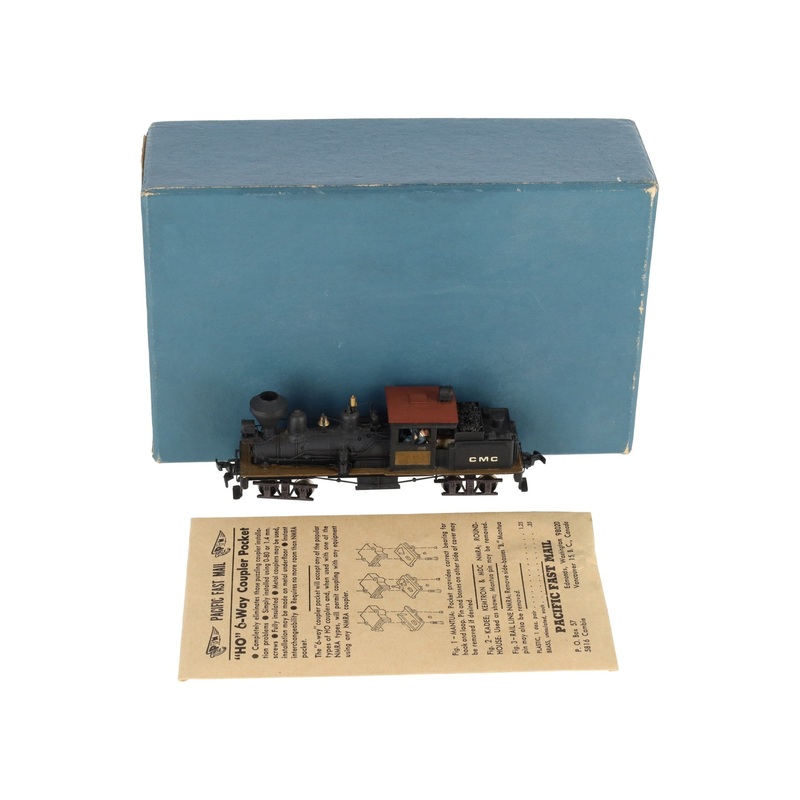 Pacific Fast Mail HO BRASS Benson Logging Co. 25-Ton Shay Locomotive -Painted EX/Box