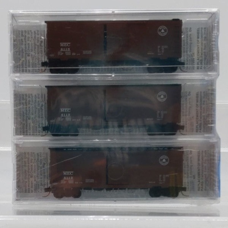 BLW 2000-19 N Scale Maine Central Boxcar 3 Car Set #8115,8117,& 8119 MT/Box