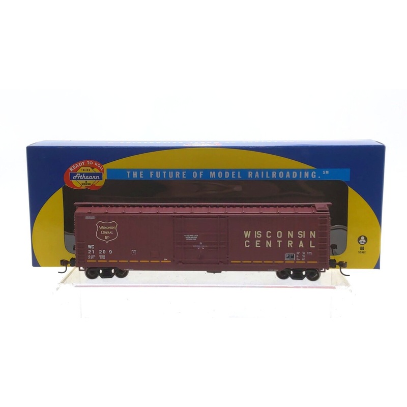 Athearn 81432 HO Scale RTR Wisconsin Central 50′ OB Plug Door Box Car #21209 LN/Box