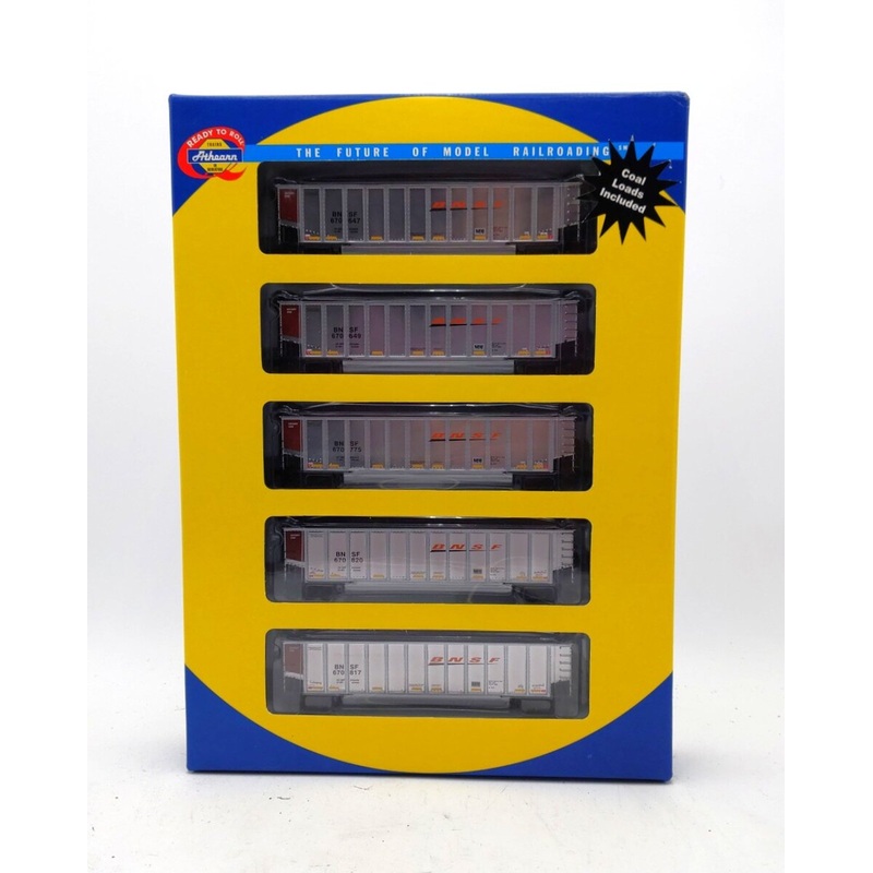 Athearn 93064 HO Burlington Northern Santa Fe BethGon Coalporter Cars(Pack of 5) LN/Box