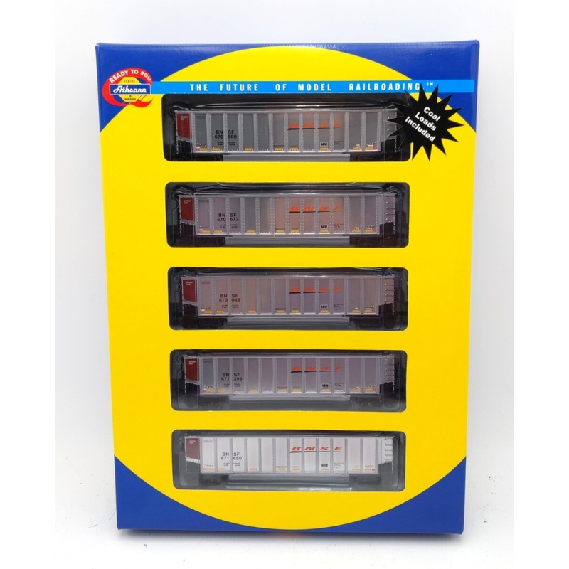 Athearn 93065 HO Burlington Northern Santa Fe BethGon Coalporter Cars(Pack of 5) LN/Box