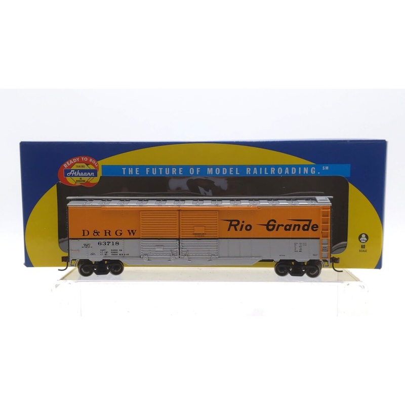 Athearn 98111 HO RTR Denver & Rio Grande Western 50′ Double Door Box Car #63718 LN/Box