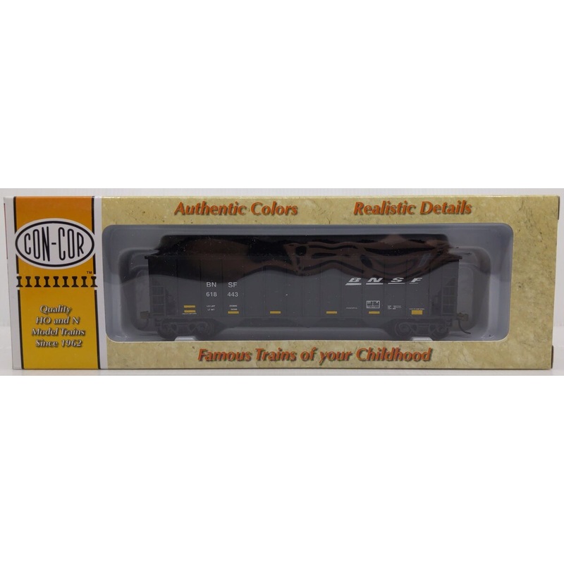 Con-Cor 0001-000514(C) HO Scale BNSF 12 Panel 100 Ton Coal Hopper #618443 NIB