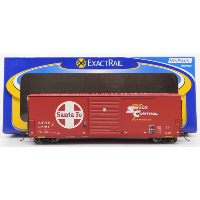 ExactRail EE-1009-1 HO Santa Fe PC&F 6033 Cu.Ft. Single Door Boxcar ATSF #47081 LN/Box