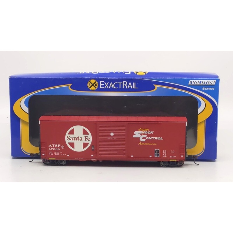 ExactRail EE-1009-4 HO Santa Fe PC&F 6033 Cu.Ft. Single Door Boxcar ATSF #47084 LN/Box