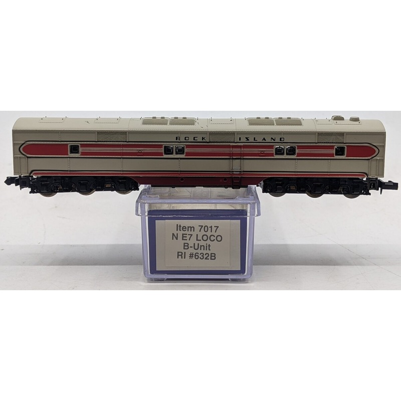 Life Like 7017 N Scale Rock Island E7 B-Unit Dummy Diesel Locomotive #632B LN/Box