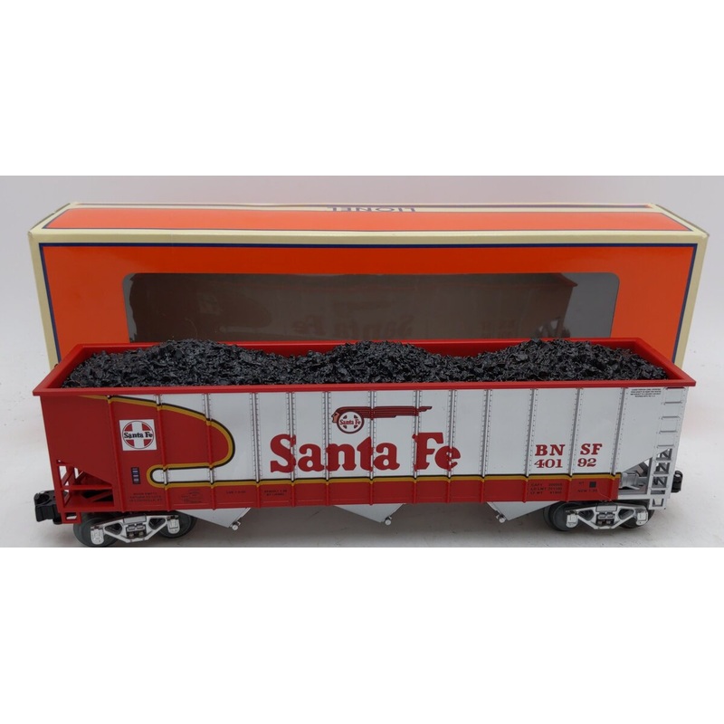 Lionel 1901330 O Gauge Santa Fe 3 Bay Hopper #40192 with Coal Load EX/Box