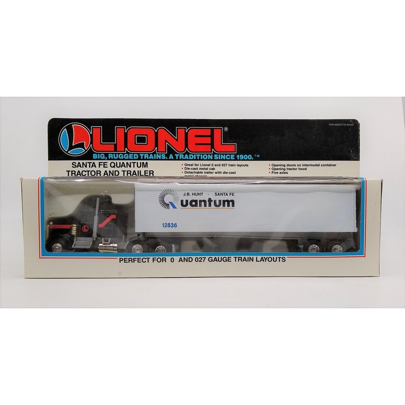 Lionel 6-12836 O Gauge Santa Fe Quantum Tractor & Trailer NIB
