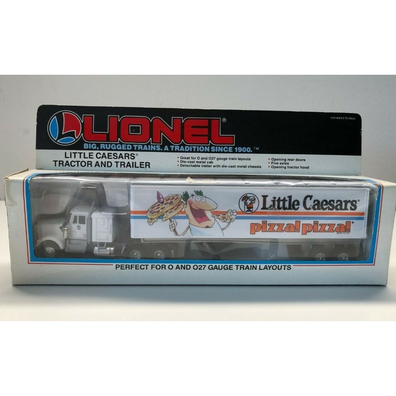 Lionel 6-12864 O Gauge Little Caesars Tractor & Trailer NIB