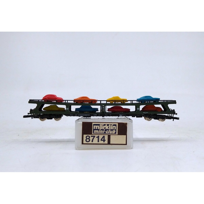 Marklin 8714 Z Scale DB Auto Transporter with 8 Cars LN/Box
