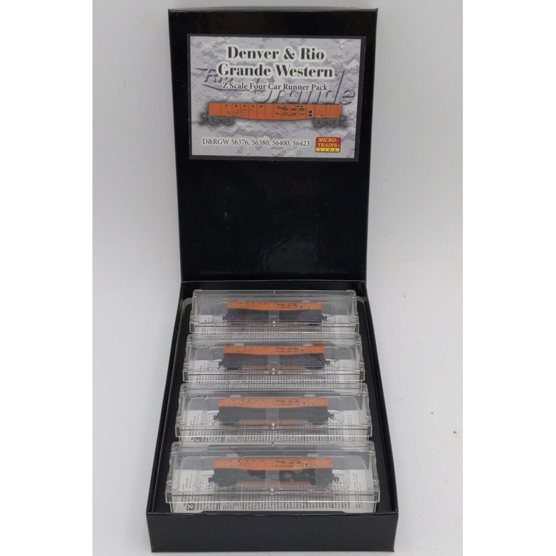 Micro-Trains 99400004 Z DRGW 50′ Gondola Runner Pack (Set of 4) LN/Box