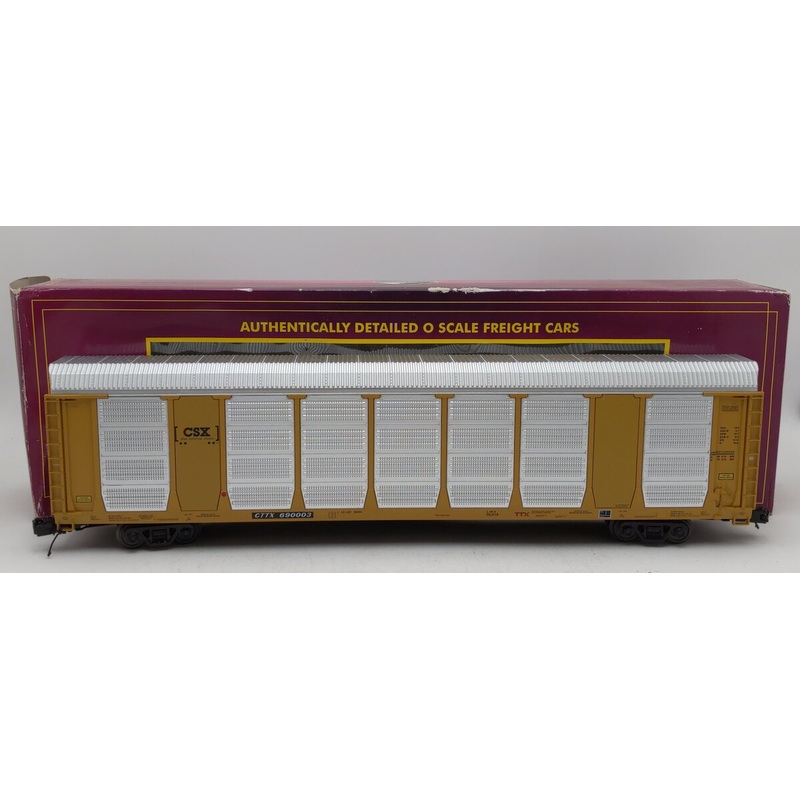 MTH 20-95151 O CSX Enclosed Corrugated Auto Carrier – 3-Rail – Premier LN/Box